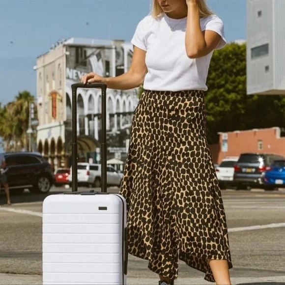 Who What Wear Animal Dot Print Asymmetrical Midi Skirt, Size 8 - Picture 3 of 15